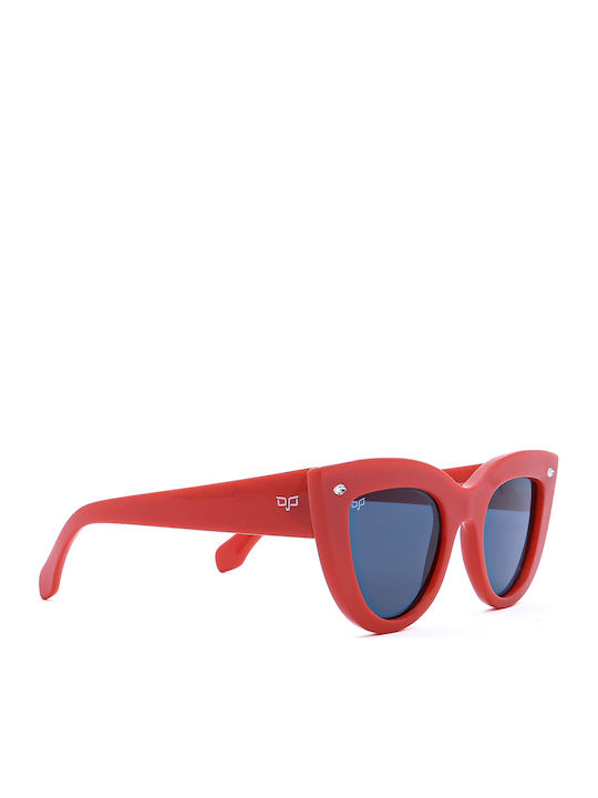 OJO Sunglasses Cat Eye Oje Γυναικεία Γυαλιά Ηλίου με Κόκκινο Κοκκάλινο Σκελετό και Μαύρο Φακό 01OSI22715
