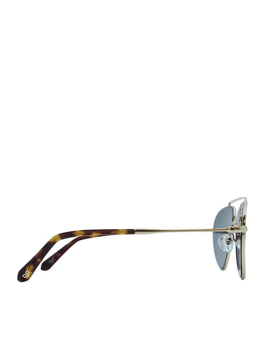 OJO Sunglasses Aviators Oye Unisex Γυαλιά Ηλίου με Χρυσό Μεταλλικό Σκελετό και Γκρι Φακό 12OEV52371