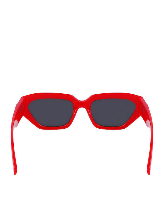Calvin Klein Feminini Ochelari de soare cu Roșu Cadru și Gri Lentilă CKJ23652S 600