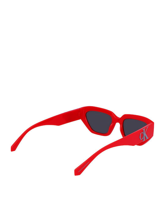 Calvin Klein Feminini Ochelari de soare cu Roșu Cadru și Gri Lentilă CKJ23652S 600