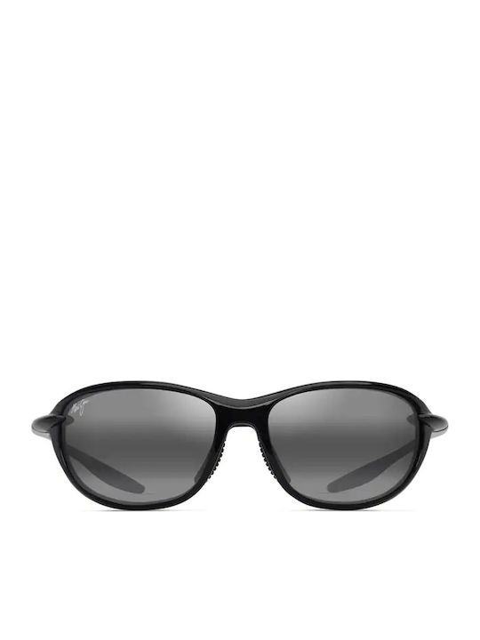Maui Jim Hookipa Unisex Γυαλιά Ηλίου με Μαύρο Κοκκάλινο Σκελετό και Μαύρο Φακό R339-02