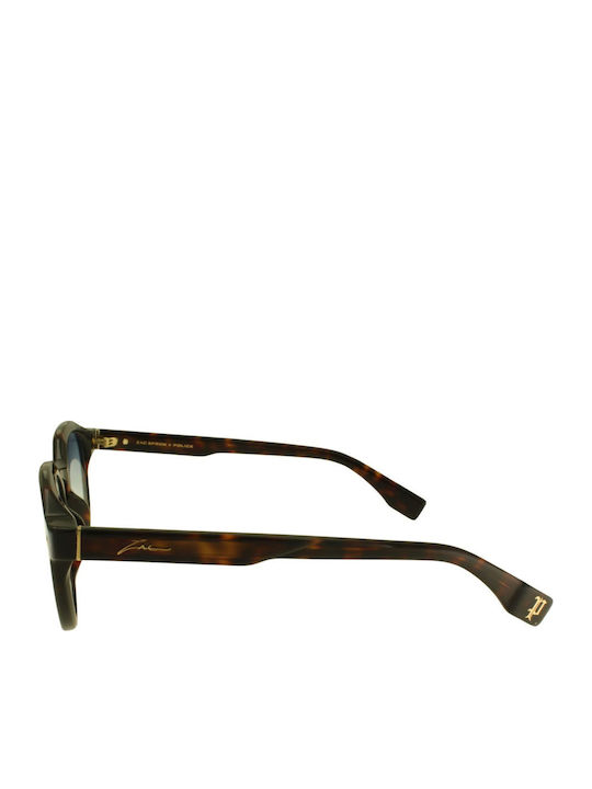 Police Women's Sunglasses With Black Frame And Blue Gradient Lens SPLU83 722B