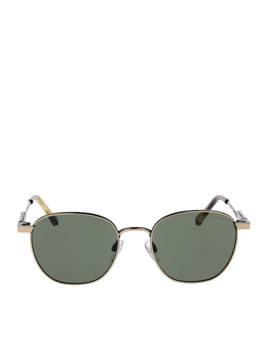 Ted Baker Sunglasses with Gold Metal Frame and Green Lens TB1714 011
