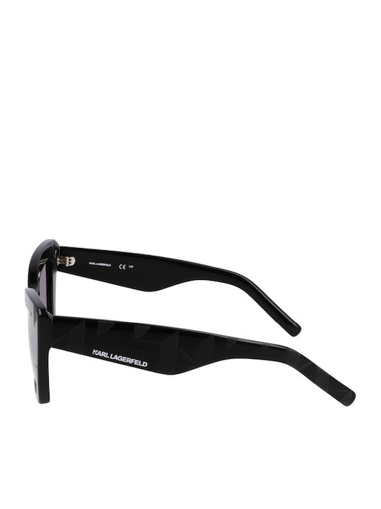 Karl Lagerfeld De damă Ochelari de soare cu Negru Din plastic Cadru și Violet Ochelari de soare Lentilă