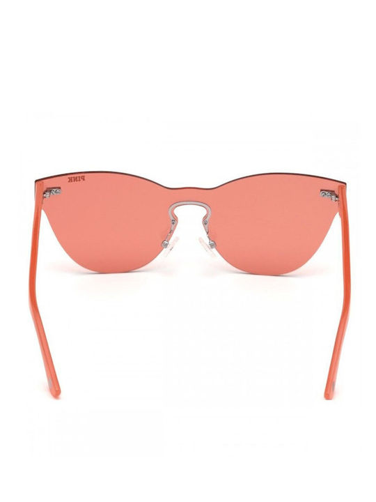Victoria's Secret Damen Sonnenbrille mit Rot Kunststoff Gestell und Rosa Linse