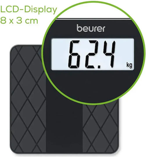 Beurer Digital Badezimmerwaage in Schwarz Farbe 75619