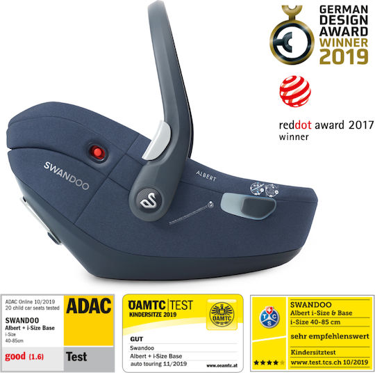 Swandoo Albert Καθισματάκι Αυτοκινήτου i-Size με Isofix Blueberry 0-13 kg