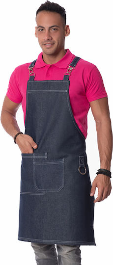 Axon Ποδιά Barista / Barkeeper Ganzkörper Ozora Blau