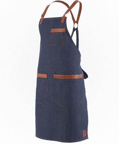 Axon Ποδιά Barista / Barkeeper Ganzkörper Blau