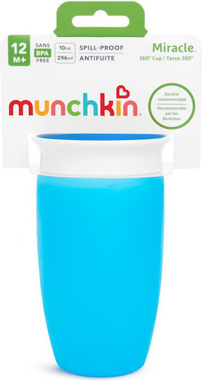 Munchkin Baby- und Kleinkindbecher Miracle 360° aus Kunststoff Blau 296ml für 12m+