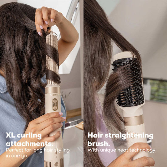 Beurer Airstyler 5-в-1 Керамична Електрическа Четка за Коса с Въздух за Изправяне на Коса и Къдрици 1500W