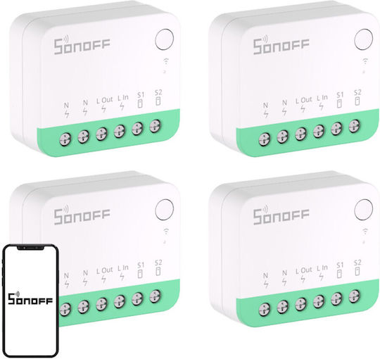 Sonoff Мини Интелигентен Превключвател Wi-Fi С Неутрален 4 Броя