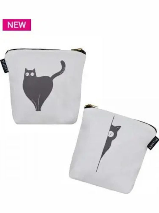 Τσαντάκι Νεσεσέρ Υφασμάτινο Bolsalino 261 22x18 White-grey Kentia Τσαντάκι Νεσεσέρ Υφασμάτινο Bolsalino 261 22x18 White-grey Kentia