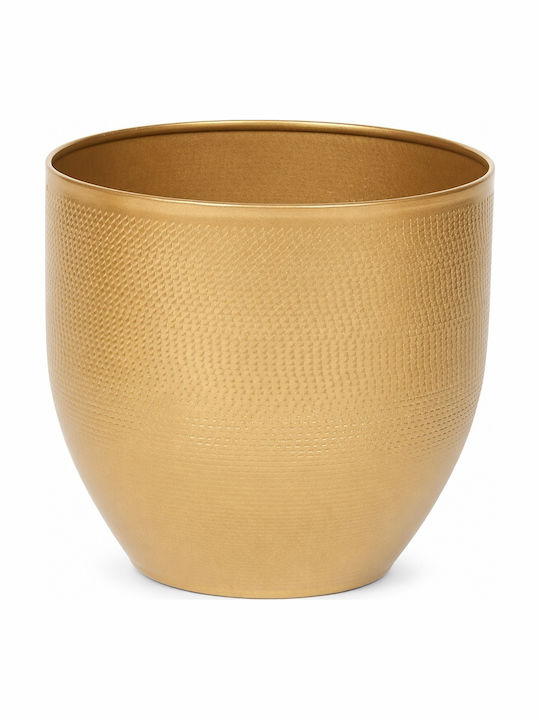 Metall Pflanzentopf Gold 16x16x15,5cm