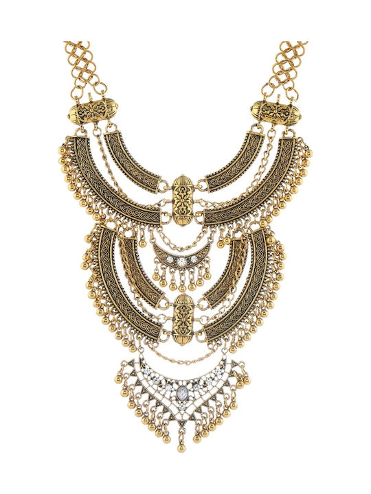 Boho Statement Κολιέ Μέγεθος One Size Γραφίτης