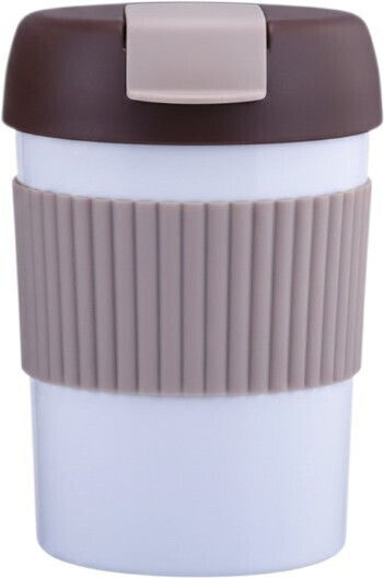 Portable Thermos Bottle Stainless Steel / Plastic 300ml Orange with Handle