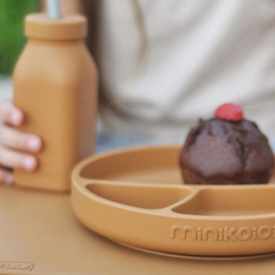 Minikoioi Детска Чиния за Хранене Portions от Силикон Зелен