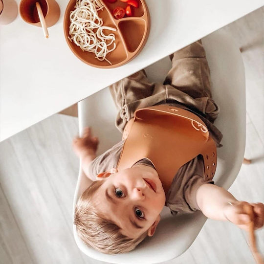 Minikoioi Детска Чиния за Хранене Portions от Силикон Зелен