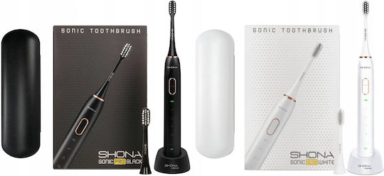 Shona Electric Toothbrush with Pressure Sensor and Travel Case 36F9-65782 Black