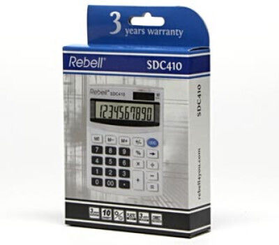 Rebell SDC410 Calculator 10 Digits in White Color 1pcs