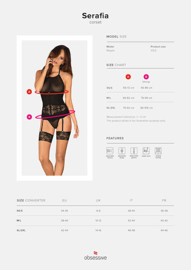 Obsessive Serafia Sexy Corset Black