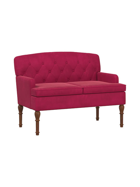 Doppelsitzer Sofa Samt Rotes 111x65x79cm