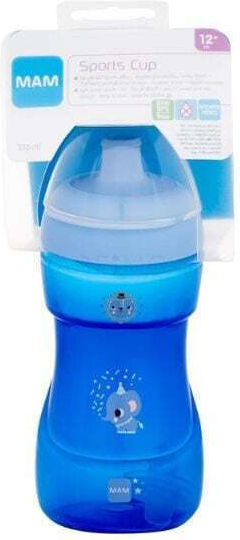 Mam Sports Educational Sippy Cup Plastic Blue Elephant - Blue for 12m+m+ 330ml