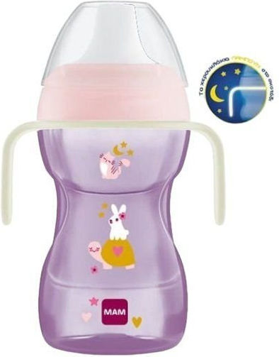 Mam Fun To Drink Cup Night Educational Sippy Cup Plastic Pink 270ml