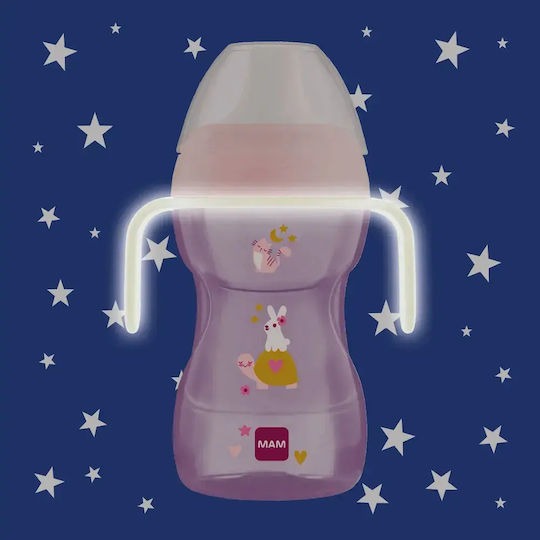 Mam Fun To Drink Cup Night Educational Sippy Cup Plastic Pink 270ml