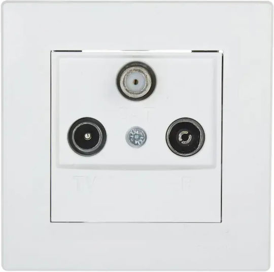 Schneider Electric Asfora TV, Satellite, and Radio Antenna Socket Aerial in White color EPH3500221