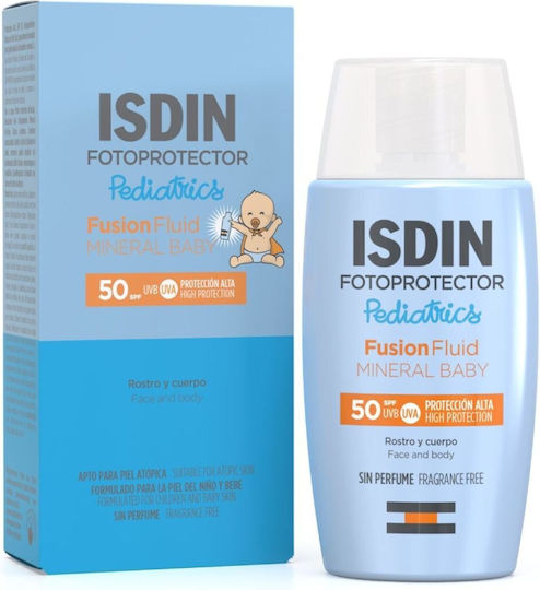 Isdin Pediatrics SPF50SPF50+ Αδιάβροχο Βρεφικό Αντηλιακό Γαλάκτωμα για Πρόσωπο & Σώμα 50ml