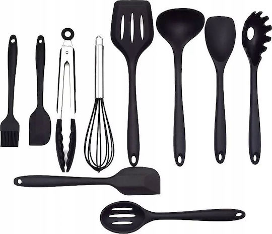 Seturi De Ustensile De Gătit Din Silicon 10 Bucăți Negru
