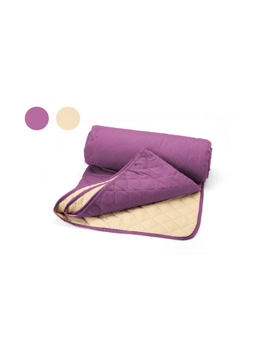 Alcam Κουβερλί Διπλό Microfiber Purple 210x220cm