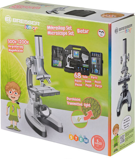 Bresser Junior Biotar DLX Органичен Микроскоп с калъф 300-1200x