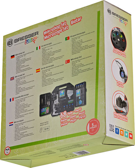 Bresser Junior Biotar DLX Органичен Микроскоп с калъф 300-1200x