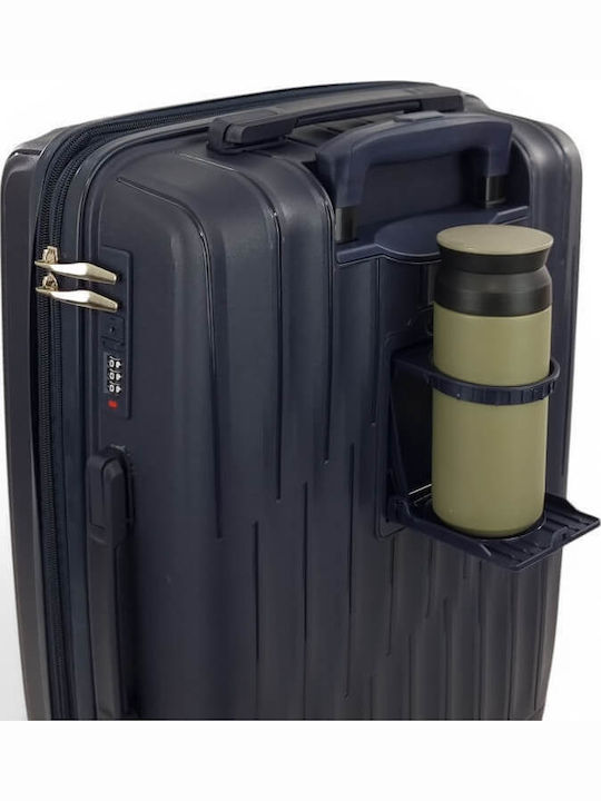 Playful Bags Cabin Hard Blue Travel Suitcase Height 55cm