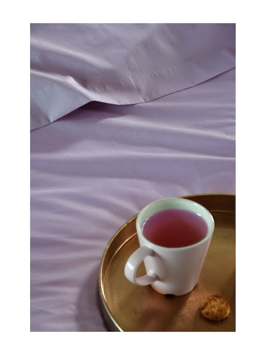 Чаршаф Υπέρδιπλο с Еластична Лента 160x200см Лилав