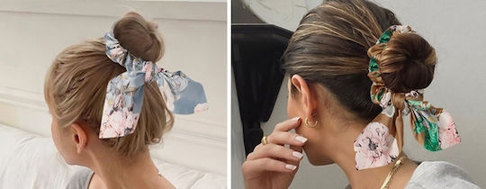 Roxxani Λαστιχάκι Μαλλιών Με Μικρό Φιόγκο Scrunchie Πράσινο