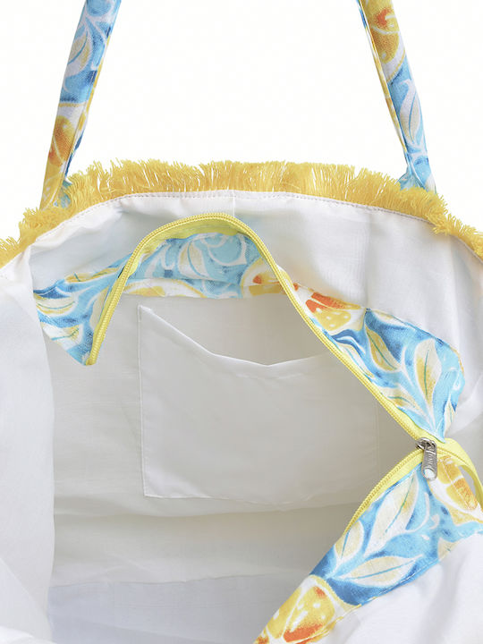 Ble Resort Collection Текстилна Плажна Чанта Тюркоазена