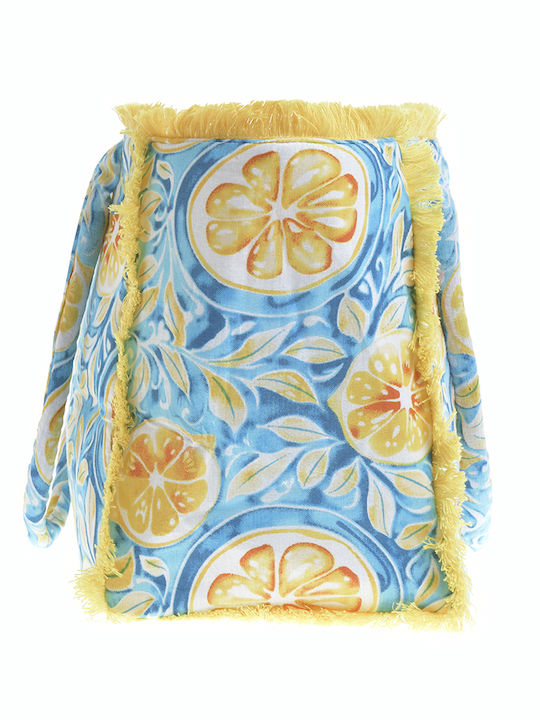 Ble Resort Collection Текстилна Плажна Чанта Тюркоазена