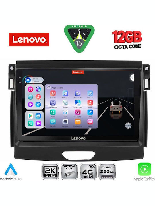 Lenovo Car Audio System for BMW X1 / X3 / X4 Ford Ranger 2015-2018 (Bluetooth/USB/WiFi/GPS/Apple CarPlay/Android Auto) with 9" Touch Screen