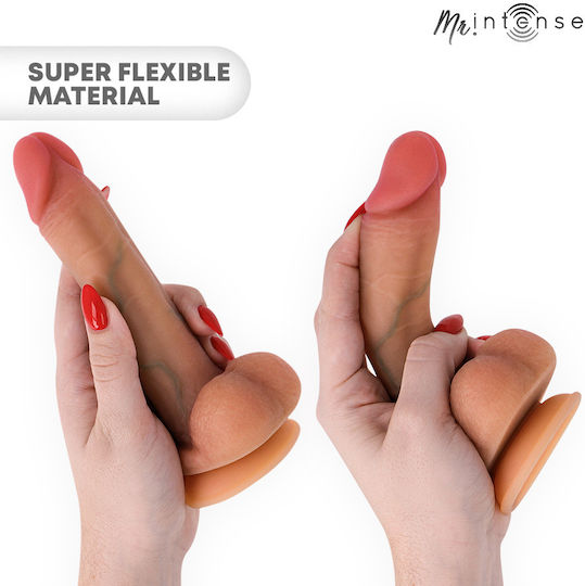 Intense Ρεαλιστικό Dildo με Όρχεις και Βεντούζα Flesh