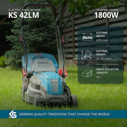 Könner & Söhnen Μηχανή Γκαζόν Ηλεκτρική 1800W