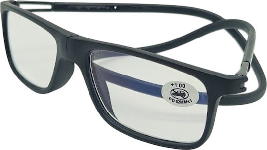 Optix Vision Reading Glasses +1.50 with Magnet in Black Colour 4386300150