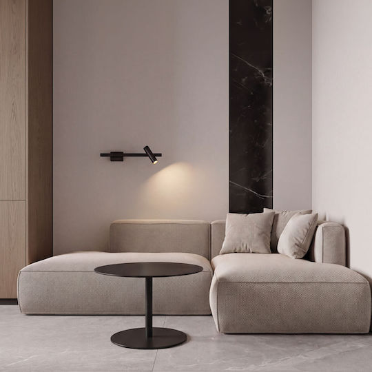 Zambelis Lights LED Warm White Ceiling & Wall Spot in Black Color