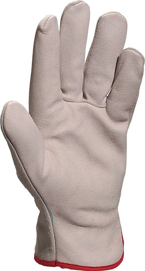 Delta Plus Safety Gloves Beige Leather