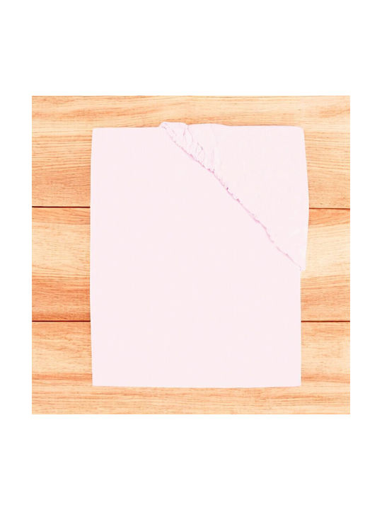 MimiNu Lenjerie De Patut Bebe Pentru Patut Din Flanelă Cu Cauciuc Roz 140x70cm