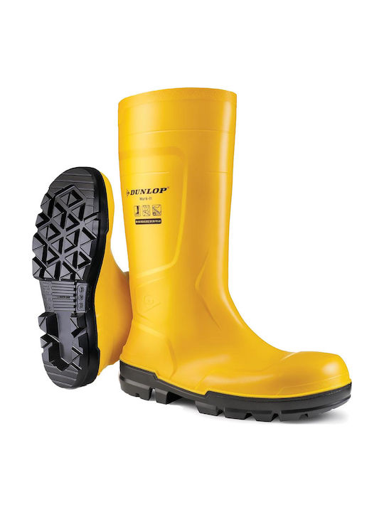 Dunlop Work-it S5 Αντιολισθητικές Γαλότσες Εργασίας με Γούνα