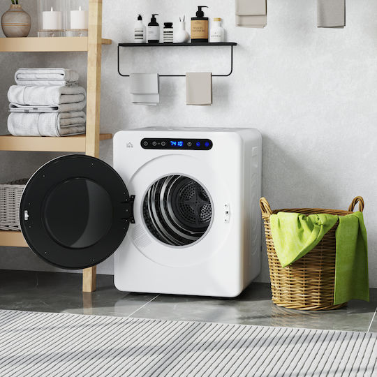 HomCom B61-010V90WT Uscător 3kg cu Pompă de căldură