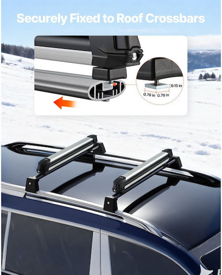 Vevor Aluminum Car Roof Racks Suitable for 6 Ski Pairs